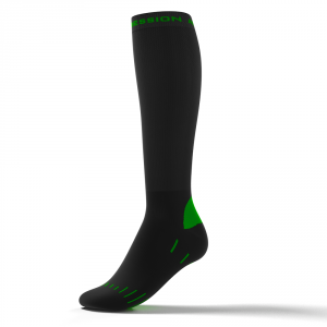 RUNNING ENDURANCE SOCKS – sort/grøn