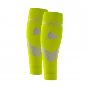 PERFORMANCE CALF SLEEVES – extra strong - gelb/silber
