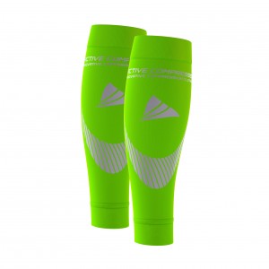 PERFORMANCE CALF SLEEVES – extra strong - grün/silber