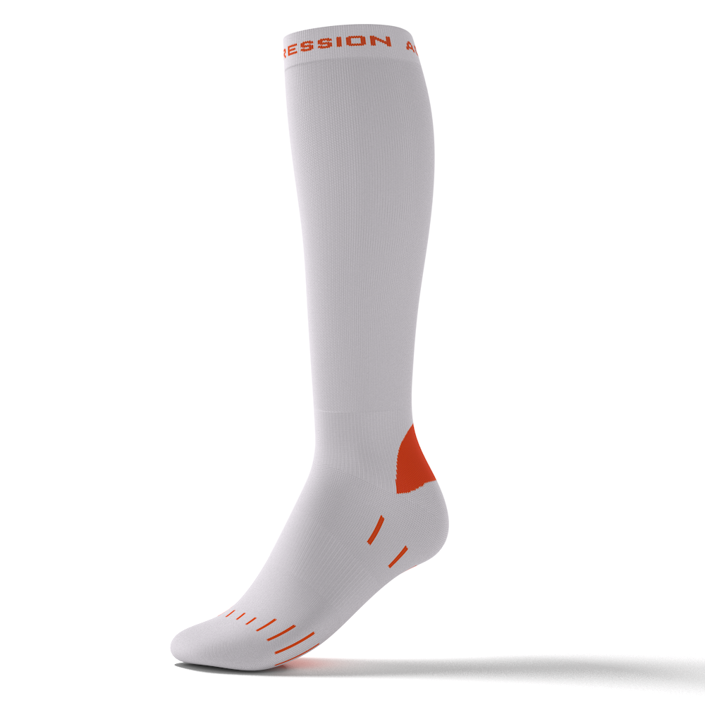 RUNNING ENDURANCE SOCKS – weiß/orange