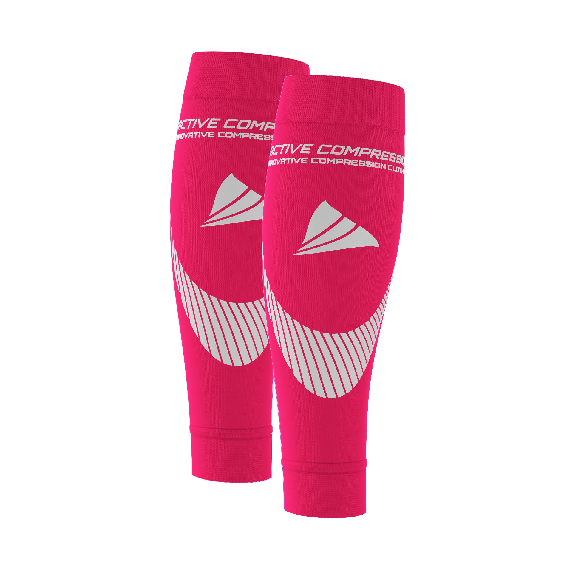 PERFORMANCE CALF SLEEVES – extra strong - pink/silber