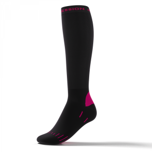 WALKING SOCKS – schwarz/pink